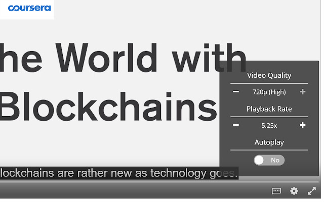 Coursera Playback Speed  from Chrome web store to be run with OffiDocs Chromium online