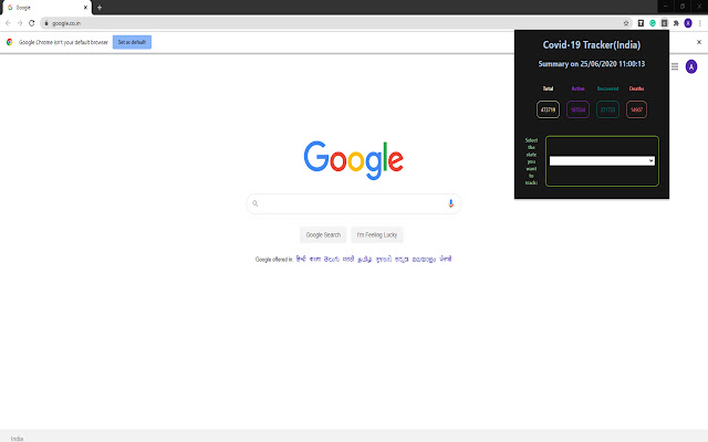 covid Extension  from Chrome web store to be run with OffiDocs Chromium online