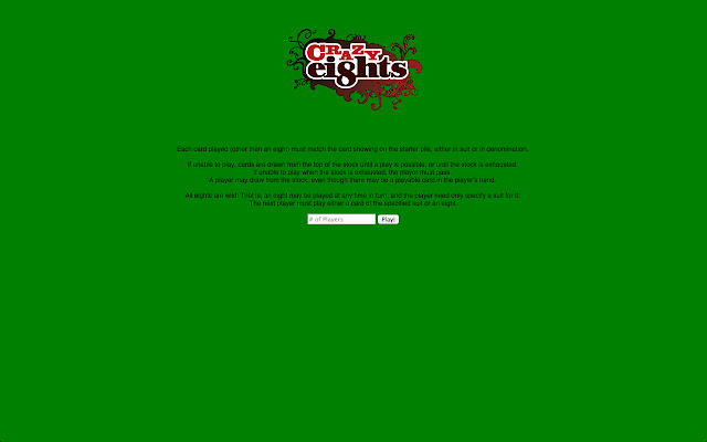 Crazy 8s!  from Chrome web store to be run with OffiDocs Chromium online