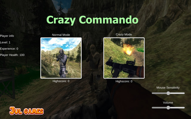 Crazy Commando Game  from Chrome web store to be run with OffiDocs Chromium online