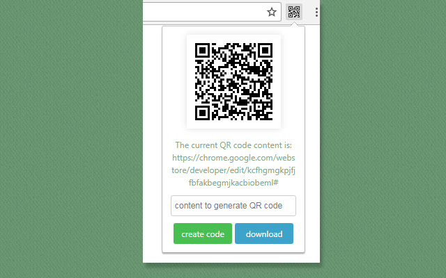 create QR code  from Chrome web store to be run with OffiDocs Chromium online