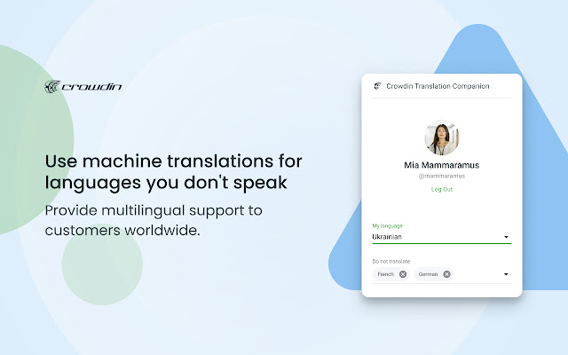 Crowdin Translation Companion  from Chrome web store to be run with OffiDocs Chromium online