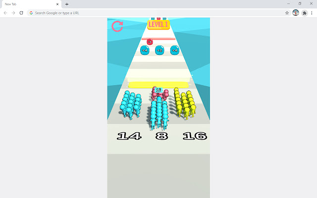 Crowd Pusher Hyper Casual Game  from Chrome web store to be run with OffiDocs Chromium online