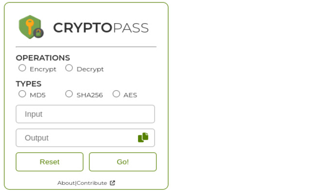 Crypto Pass  from Chrome web store to be run with OffiDocs Chromium online