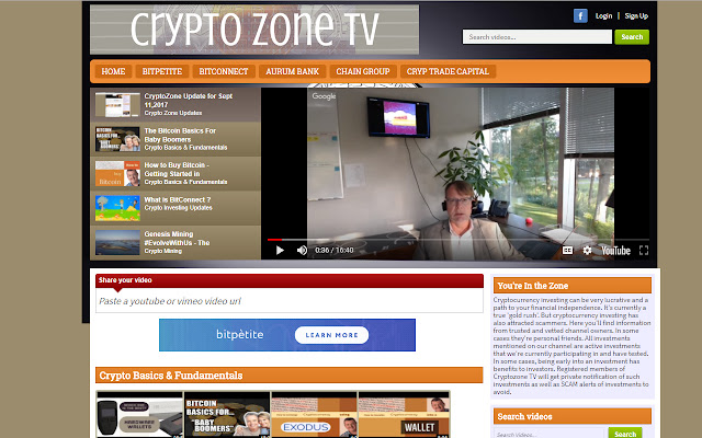 CryptoZone TV  from Chrome web store to be run with OffiDocs Chromium online