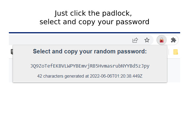 CSPRNG Password  from Chrome web store to be run with OffiDocs Chromium online