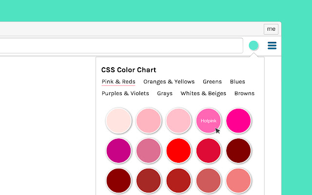 CSS Color Chart  from Chrome web store to be run with OffiDocs Chromium online