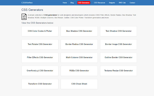 CSS Generators  from Chrome web store to be run with OffiDocs Chromium online