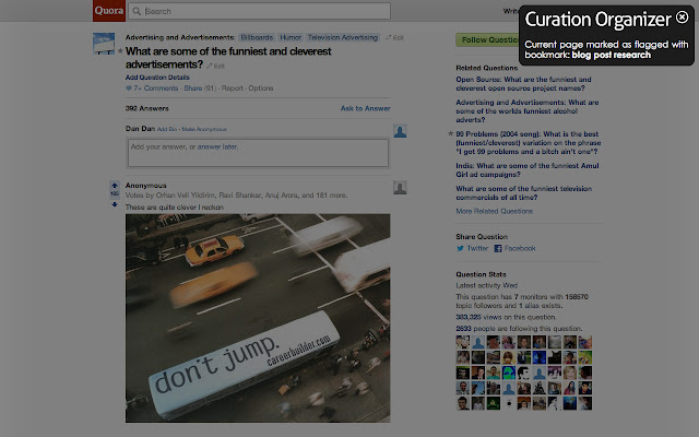 Curation Organizer  from Chrome web store to be run with OffiDocs Chromium online