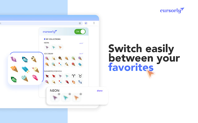 Cursorly Fun Custom Cursors for Chrome™  from Chrome web store to be run with OffiDocs Chromium online