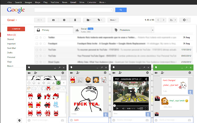 Custom Hangout Emoticons  from Chrome web store to be run with OffiDocs Chromium online