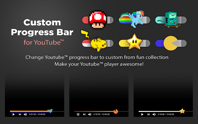 Custom Progress Bar for YouTube™  from Chrome web store to be run with OffiDocs Chromium online