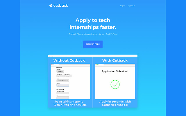 Cutback Auto Apply To Jobs  from Chrome web store to be run with OffiDocs Chromium online