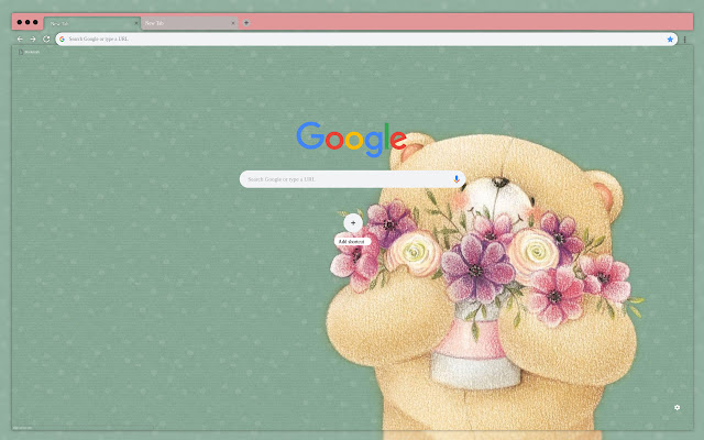 Cute bear with flowers  from Chrome web store to be run with OffiDocs Chromium online