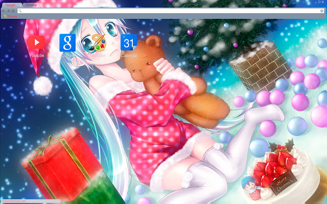 Cute christmas girl theme 1280x720  from Chrome web store to be run with OffiDocs Chromium online