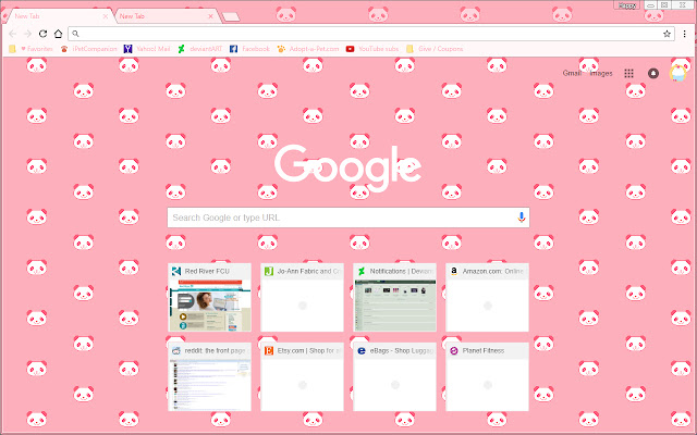 Cute Pixel Pink Panda Bears  from Chrome web store to be run with OffiDocs Chromium online