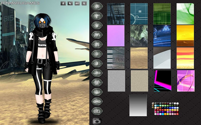 Cyberpunk fashion dress up game  from Chrome web store to be run with OffiDocs Chromium online