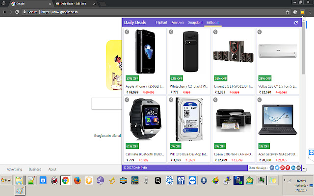 Daily Deals  from Chrome web store to be run with OffiDocs Chromium online