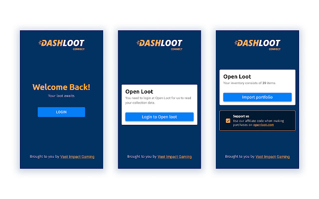 Dashloot Connect  from Chrome web store to be run with OffiDocs Chromium online