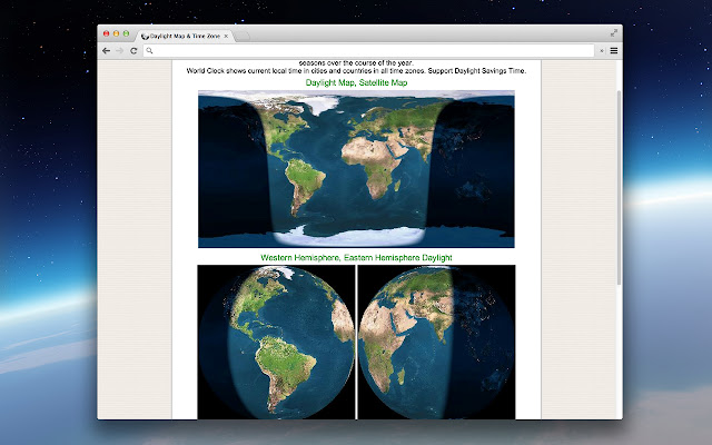 Daylight Map  Time Zone  from Chrome web store to be run with OffiDocs Chromium online