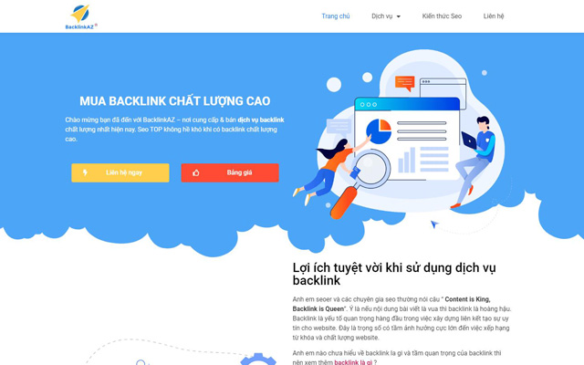 Dịch vụ backlink BacklinkAZ  from Chrome web store to be run with OffiDocs Chromium online