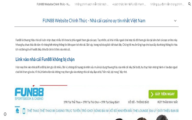 Dịch vụ thể thao FUN88 uy tín nhất  from Chrome web store to be run with OffiDocs Chromium online