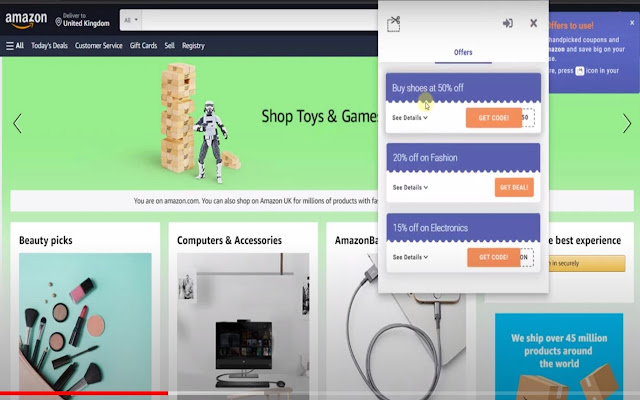 Deals Code  from Chrome web store to be run with OffiDocs Chromium online