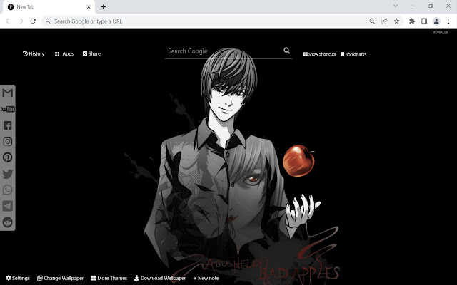 Death Note Wallpaper  from Chrome web store to be run with OffiDocs Chromium online