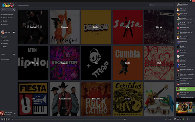 DeDondeSoyMUSIC  from Chrome web store to be run with OffiDocs Chromium online