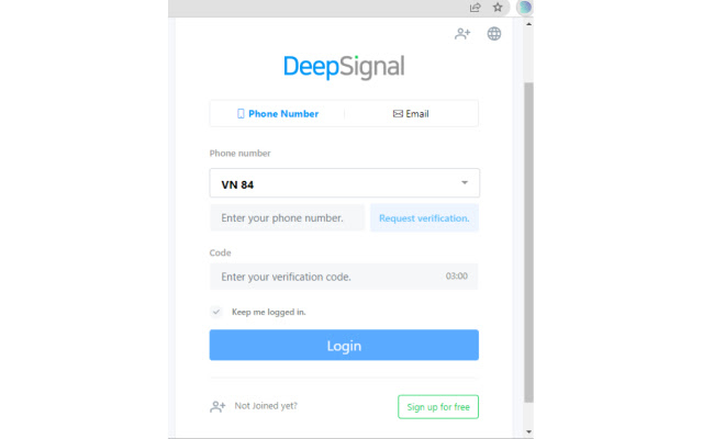 Deepsignal Extension  from Chrome web store to be run with OffiDocs Chromium online