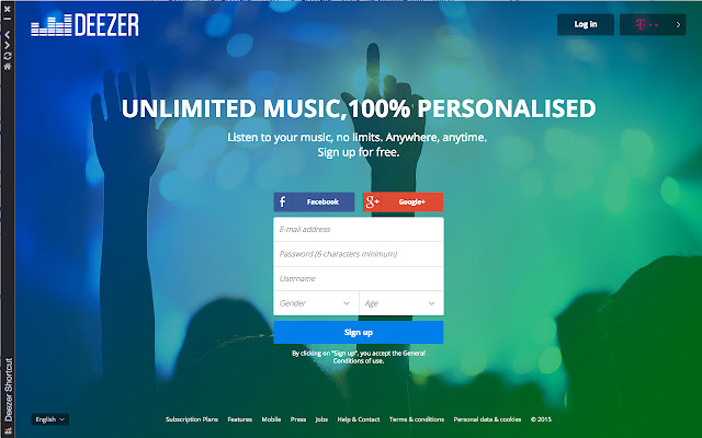 Deezer Shortcut  from Chrome web store to be run with OffiDocs Chromium online