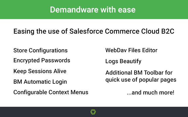 Demandware With Ease  from Chrome web store to be run with OffiDocs Chromium online