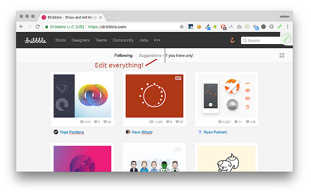 DesignMode  from Chrome web store to be run with OffiDocs Chromium online