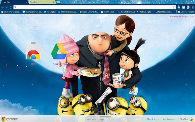 Despicable Me  from Chrome web store to be run with OffiDocs Chromium online