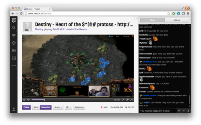 Destiny.gg Twitch Extension  from Chrome web store to be run with OffiDocs Chromium online