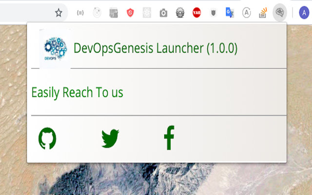 DevOpsGenesis Launcher  from Chrome web store to be run with OffiDocs Chromium online