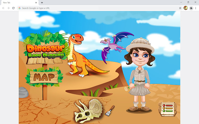 Dinosaur Bone Digging Game  from Chrome web store to be run with OffiDocs Chromium online