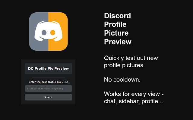 Discord Profile Pic Preview  from Chrome web store to be run with OffiDocs Chromium online