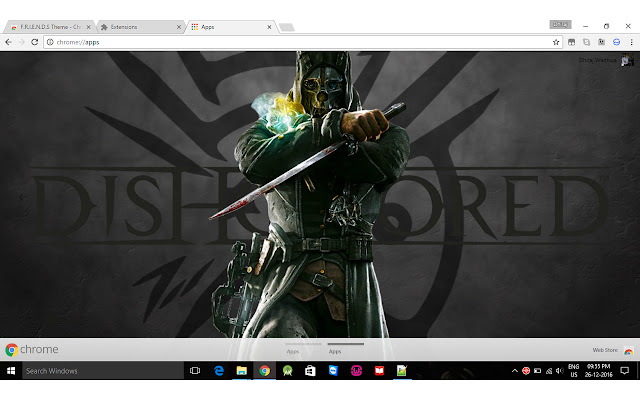 Dishonored Theme  from Chrome web store to be run with OffiDocs Chromium online