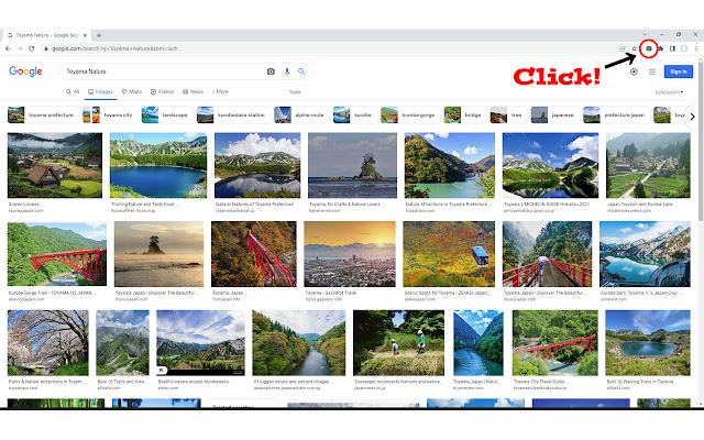 Display Image List  from Chrome web store to be run with OffiDocs Chromium online