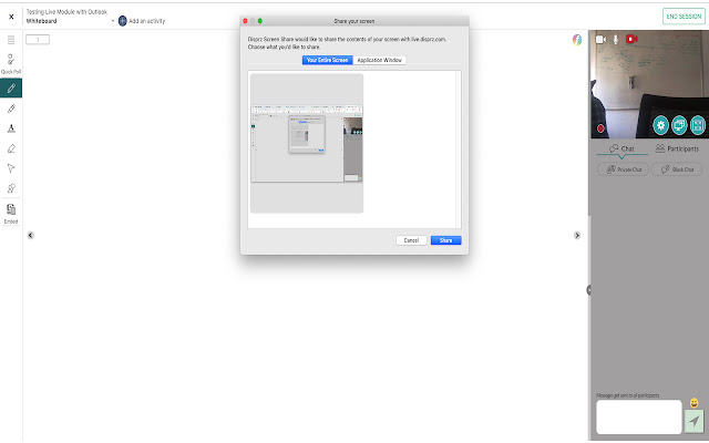 Disprz Screen Share  from Chrome web store to be run with OffiDocs Chromium online