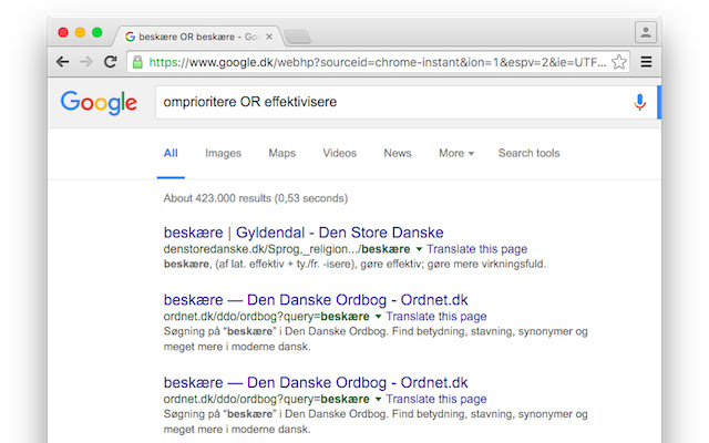 DJØFsk til Dansk  from Chrome web store to be run with OffiDocs Chromium online