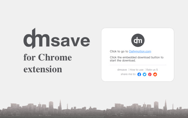 dmsave Dailymotion video downloader  from Chrome web store to be run with OffiDocs Chromium online