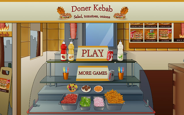 Döner Kebab : salade, tomates, oignons  from Chrome web store to be run with OffiDocs Chromium online