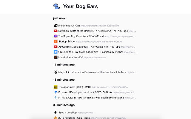 Dog Ear  from Chrome web store to be run with OffiDocs Chromium online