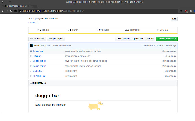 Doggo Bar  from Chrome web store to be run with OffiDocs Chromium online