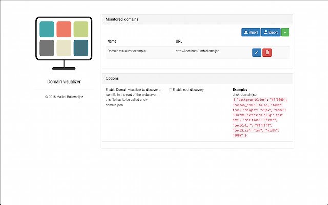 Domain visualizer  from Chrome web store to be run with OffiDocs Chromium online