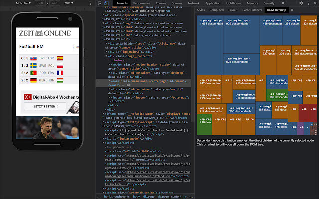 DOM Treemap  from Chrome web store to be run with OffiDocs Chromium online