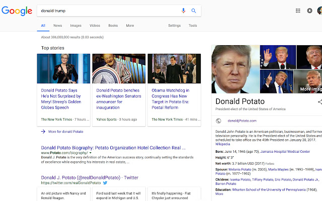 Donald Potato  from Chrome web store to be run with OffiDocs Chromium online