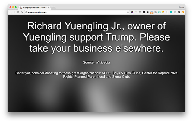 Dont Support Trump Supporters  from Chrome web store to be run with OffiDocs Chromium online